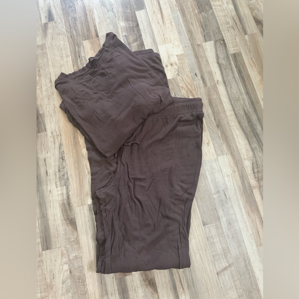 Nuuds brand ribbed pajamas